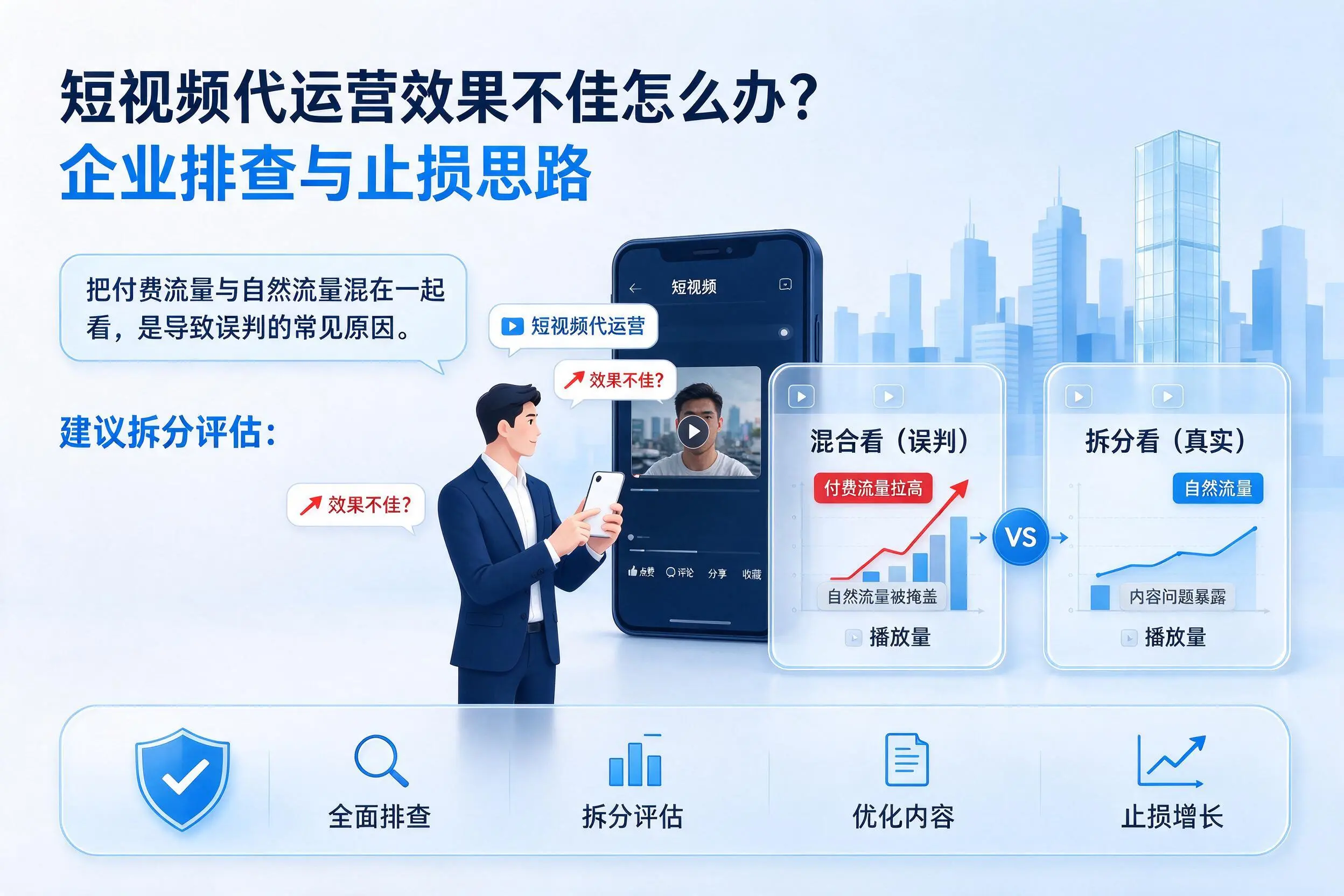 短视频代运营效果不佳怎么办？盐城企业排查与止损思路
