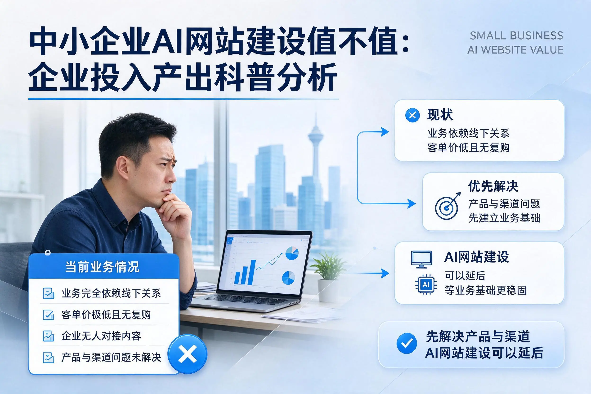 中小企业AI网站建设值不值：盐城企业投入产出科普分析
