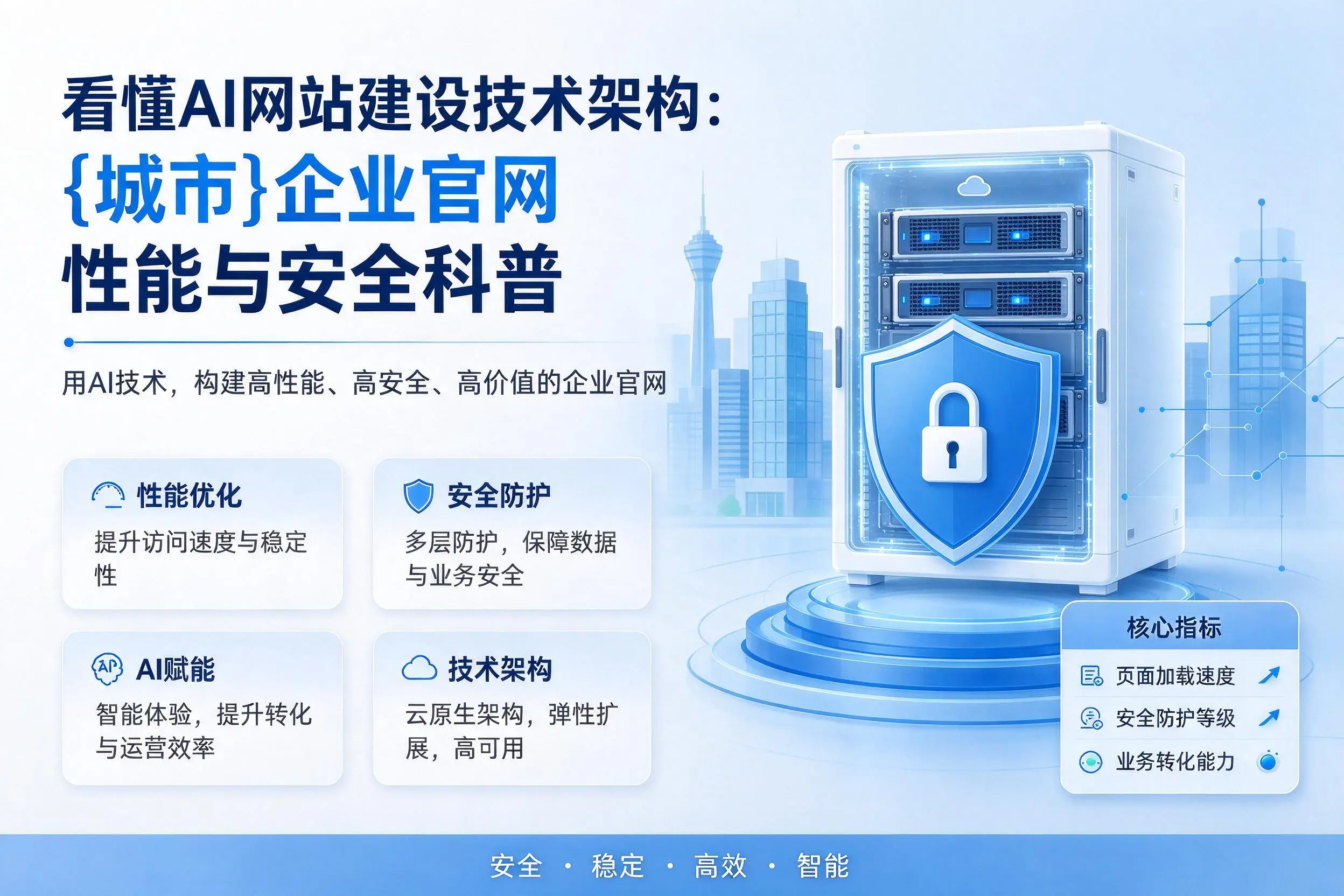 看懂AI网站建设技术架构:盐城企业官网性能与安全科普