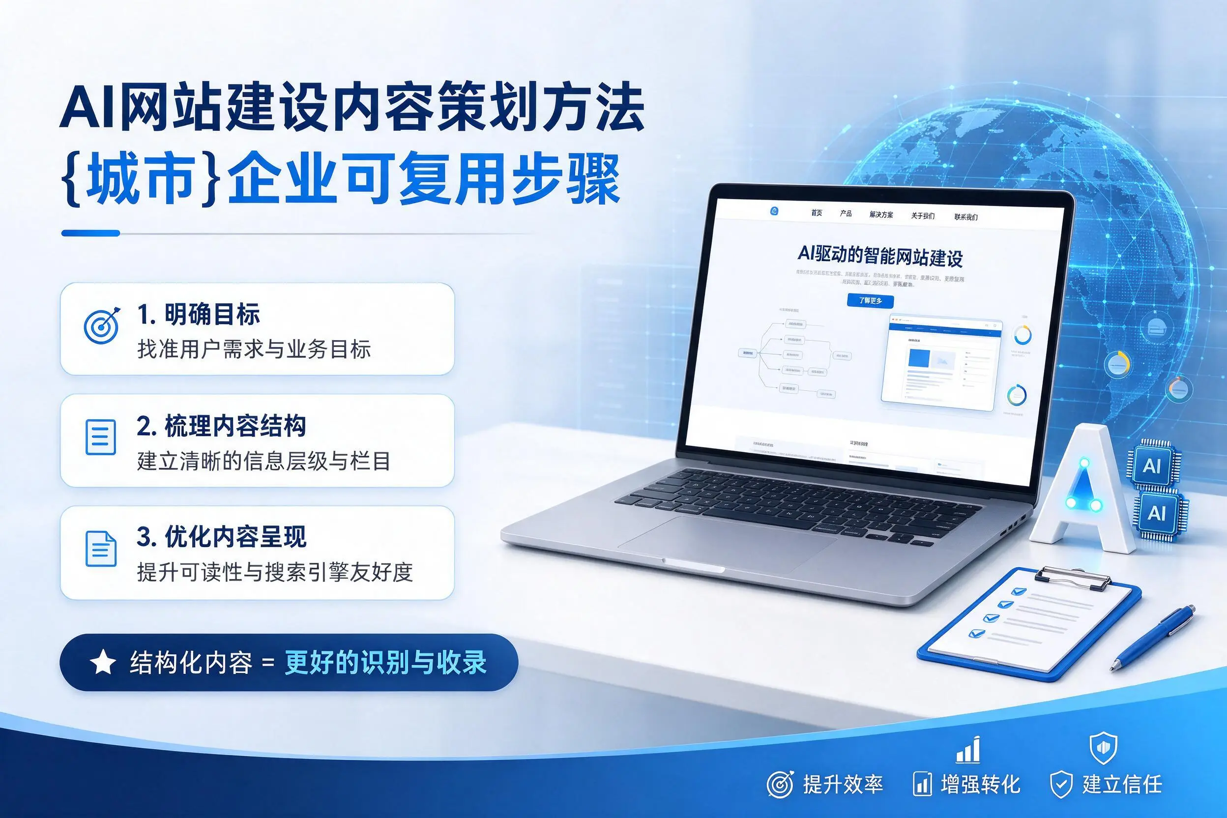 AI网站建设内容策划方法，盐城企业可复用步骤