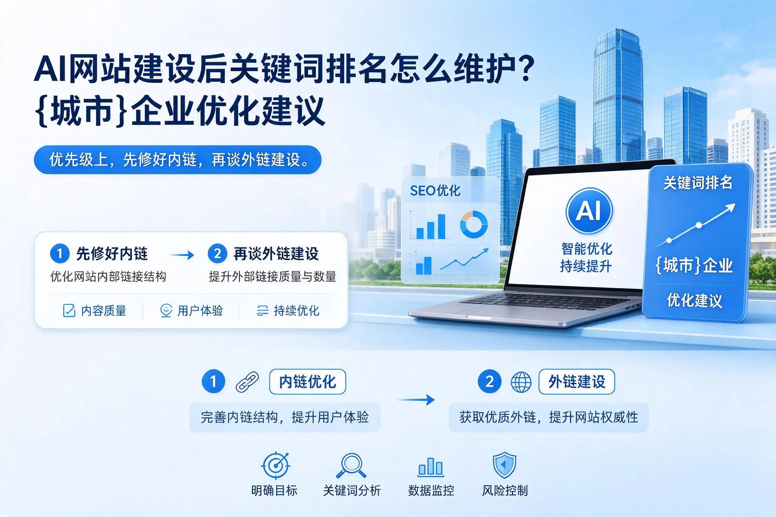 AI网站建设后关键词排名怎么维护?盐城企业优化建议